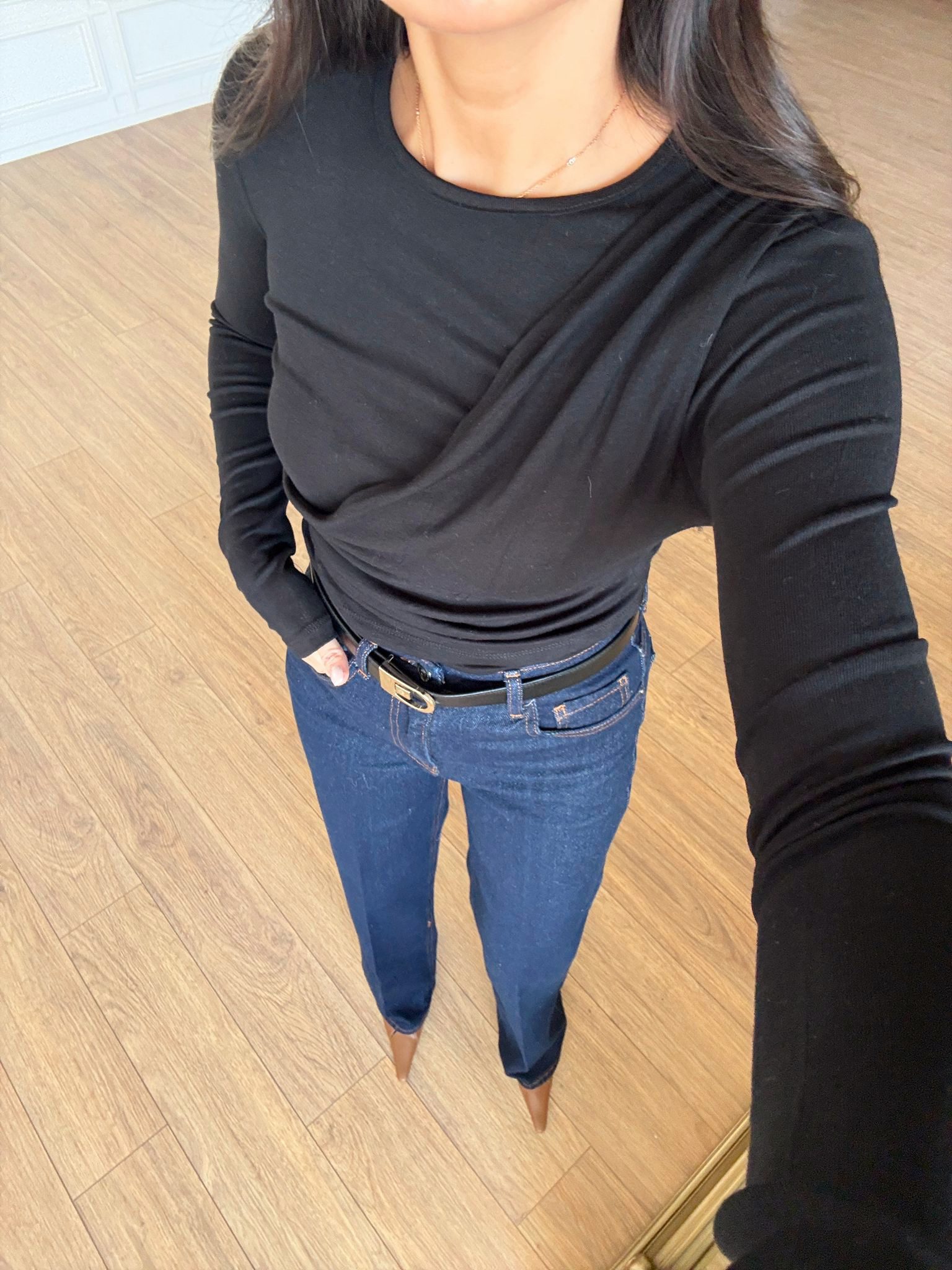 Nostalgia Drapeli Bodysuit - Siyah, 36