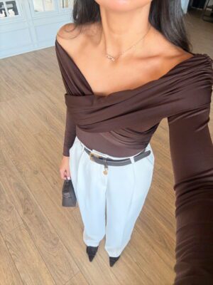 Last Kruvaze Drape Yaka Bluz