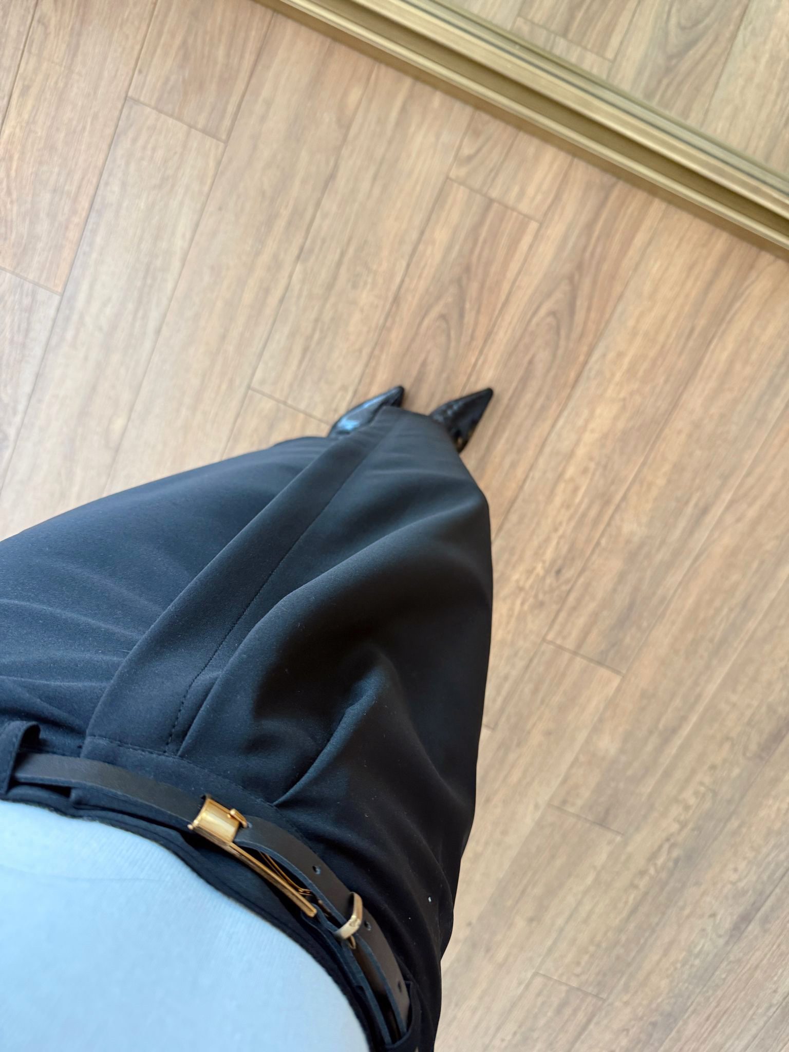 Dipss Önden Yırtmaçlı Kemerli Etek - Siyah, 36