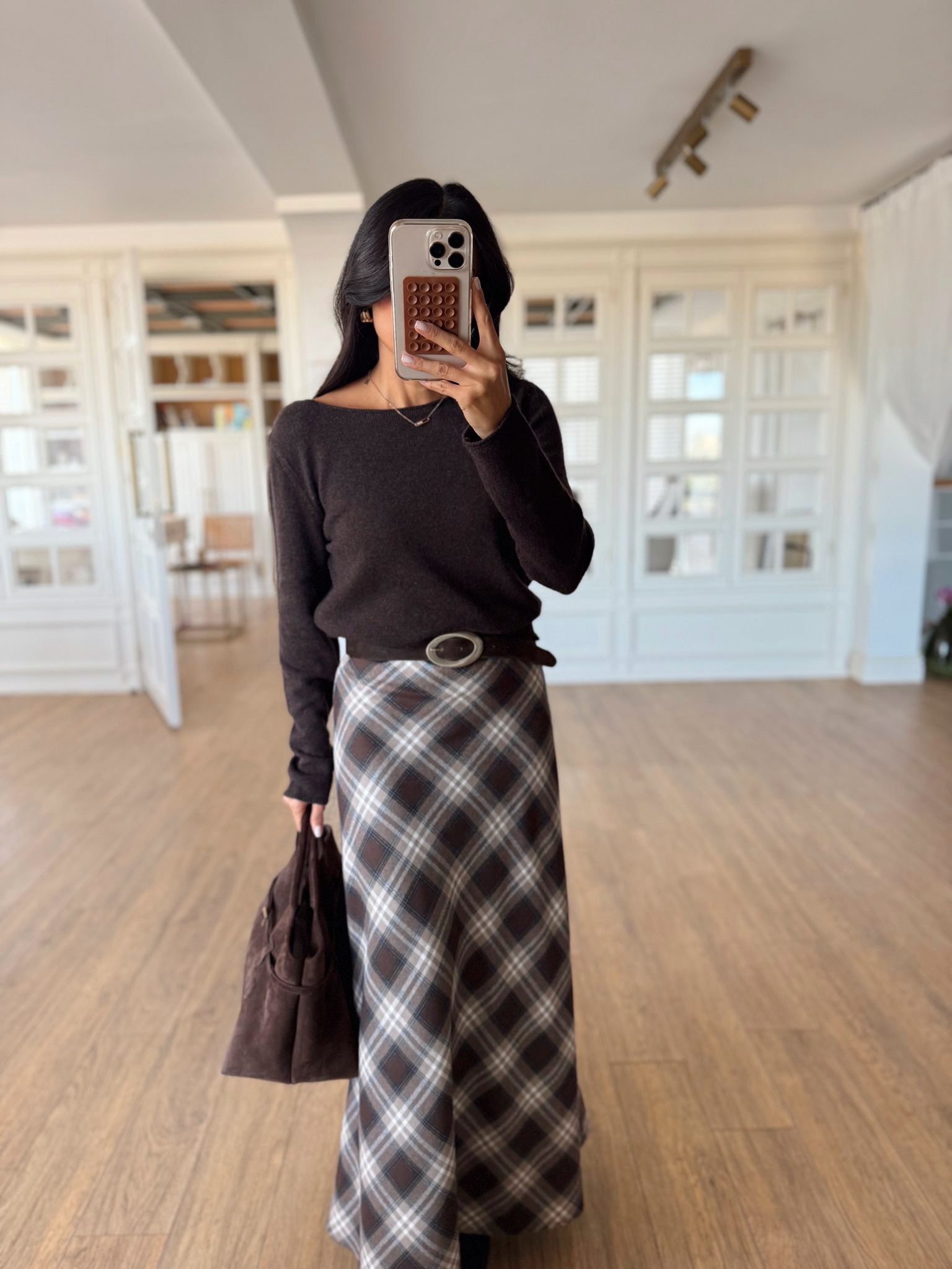 Eragon Kaşmir Kayık Yaka Triko - Kahve, Standart