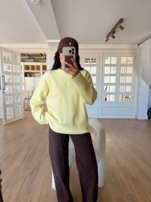 Simon Yumuşak Dokulu Premium Bisiklet Yaka Basic Triko