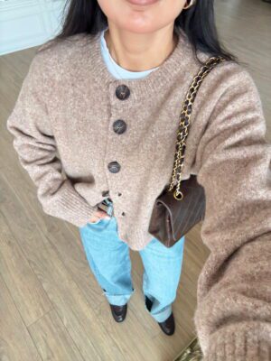 Fatality Dik Yaka Düğmeli Yumuşak Dokulu Hırka