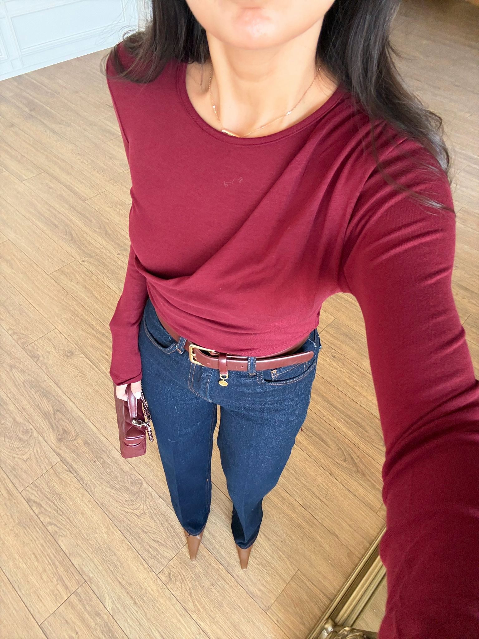 Nostalgia Drapeli Bodysuit - Bordo, 36