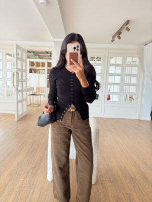 Omiye Mau Metal Düğmeli Triko