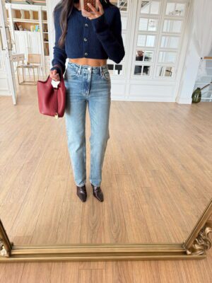 Omris Rails Mavi High Rise Straight Jean