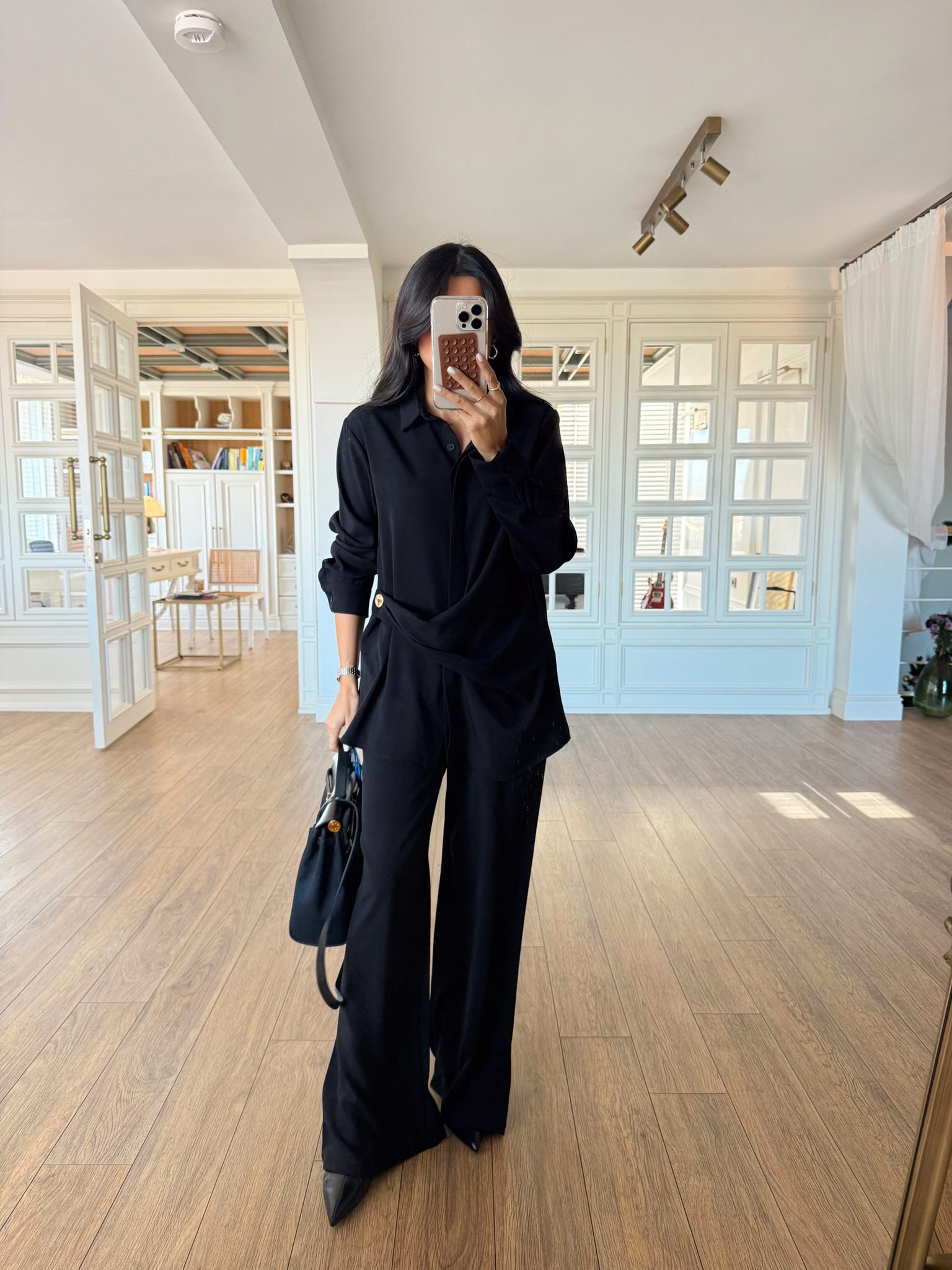 Koning ZR Tek Gold Düğmeli Gömlek-Pantolon Takım