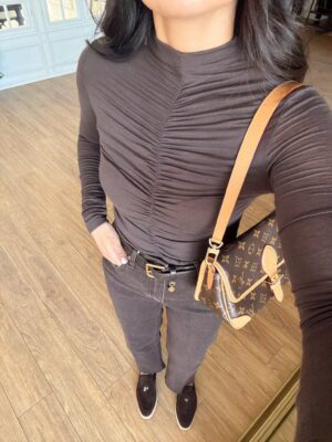 Monica Büzgülü Kaşmir Bluz