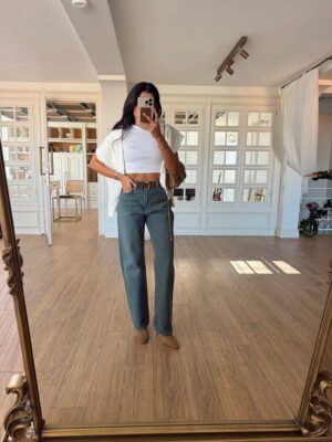 Clysell Green Tint Straight Jean